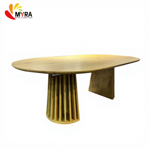 <span class=keywords><strong>Table</strong></span> à manger en bois moderne, évolutive et extensible, <span class=keywords><strong>table</strong></span> à thé multifonctionnelle, grande <span class=keywords><strong>table</strong></span> de bureau ovale intégrée de designer - Product Image 5