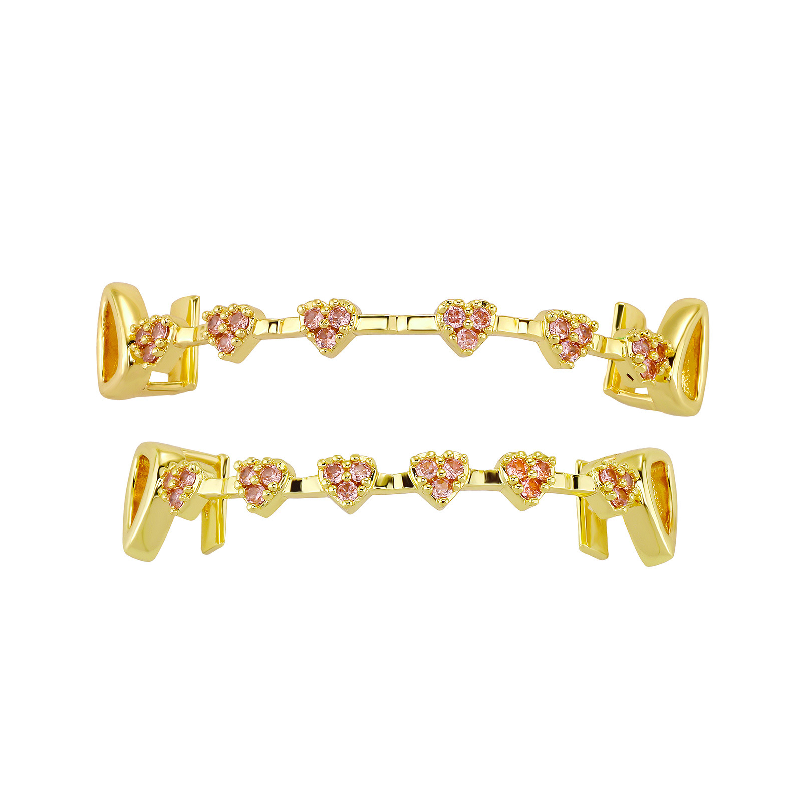 Ensemble de diamants rose doré-2 ensembles de colle à dents