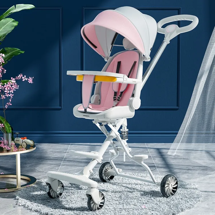 Portátil Light Weight Baby Buggy grande dobrável Baby Stroller Recém-nascidos viajando alumínio Alloy Baby Pram