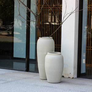 Grand vase au sol Article décoratif en céramique <span class=keywords><strong>Pot</strong></span> en argile nordique pour la décoration d'arrangement de fleurs à la maison Style chinois simple - Product Image 4