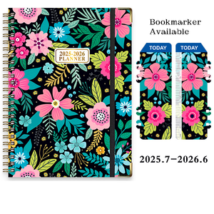 도매 황금 코일 나선형 바인딩 저널 노트북 플래너 프리미엄 종이 여러 미적 디자인 무료 책갈피 - Product Image 4