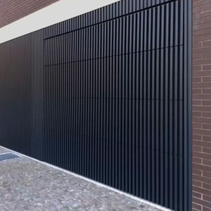 Sang Trọng Hiện Đại Nhôm Màu Đen Tự Động Dọc Slat Cửa Nhà Để Xe Không Khung Gấp Cửa Nhà Để Xe - Product Image 5