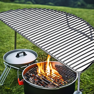 Accessoires de barbecue au charbon de bois en acier inoxydable de haute qualité Kimstone, extenseur résistant à la corrosion pour le camping - Product Image 2