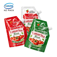 Pochettes Doypack à bec verseur de qualité alimentaire pour l'emballage de la vodka, de la bière, de la sauce tomate et des boissons, avec options personnalisables