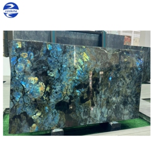 Losas de granito de Río Azul lemuriano de labradorita de Madagascar, granito azul Esmeralda para encimera de cocina, barra superior, mesa de salón - Product Image 6