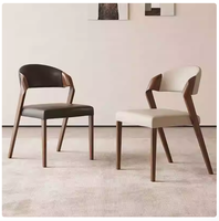 Chaise de salle à manger en bois massif antique XY-best, réglable en hauteur, pour la maison, le bureau et l'hôtel, avec revêtement en cuir moderne