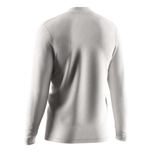 Camiseta de Verano Sublimada Personalizada, Blusa Polo Blanca Lisa, Camisa de Golf de Manga Larga con Cierre de 1/4 para Hombre, Camisa con Cuello Alto - Product Image 2