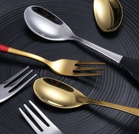 Cuillère à café en forme d'aile à trois dents, fourchette à trois dents, Dessert maison outils de cuisine en acier inoxydable 304 couverts