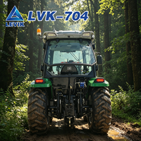 Mini tracteur chinois 4x4 de 70 CV LEVIK, tracteurs agricoles avec pelle arrière