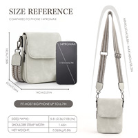 Sac à bandoulière mini best-seller transfrontalier avec fermeture éclair, plusieurs poches, porte-cartes, fonctionnel, sangle réglable, pour téléphone