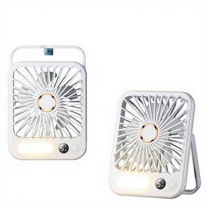 Nouveau petit ventilateur de bureau portable avec veilleuse pour dortoirs étudiants et bureaux, recharge USB, fonctionnement silencieux, ventilateur suspendu - Product Image 1