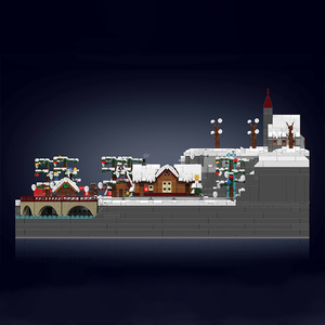 Yuxing khuôn Vua tự làm đường sắt tàu xây dựng khối thiết lập Món Quà Giáng sinh đồ chơi nhựa lắp ráp công viên với vừa phải khó khăn cho trẻ em - Product Image 4