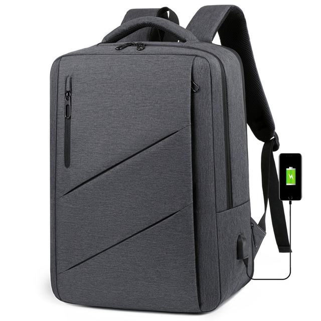 Multifunction Smart USB Charging Backpack Fashion Unisex Zipper Closure Waterproof Business Travel Bag Laptop Backpack for Men