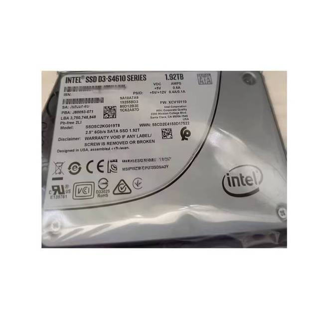 Intel D3-S4610 1.92TB 2.5" SATA 6Gb/s Enterprise SSD SSDSC2KG019T8 for Server