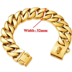 Collar de Cadena Resistente para Perros Grandes, 32 mm de Ancho, Acero Inoxidable Resistente a Mordeduras, Cadenas para Perros Grandes, Entrenamiento y Paseo - Product Image 3