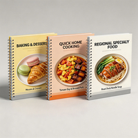 Livre de recettes personnalisé à spirale, gaufré et imprimé UV, OEM ODM, couverture rigide, journal de cuisine personnalisé, vente en gros pour la maison et la cuisine