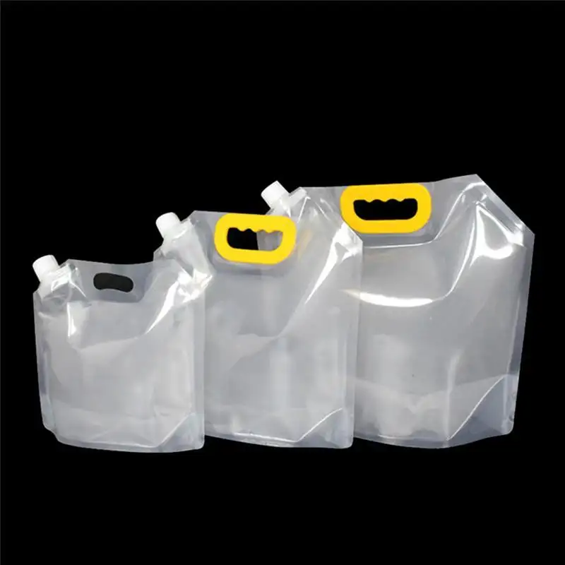 Pouch With Big Handle Spout Plastic Drinking Water Bag 5l
