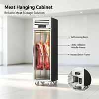 Vitrine Réfrigérée Commerciale à Porte Battante à Température Unique pour la Conservation de la Viande, Grande Capacité, pour Boucherie et Charcuterie