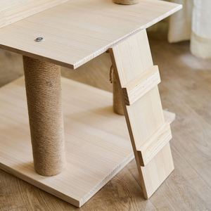 Wooden Outdoor Safe Stable <b>Large</b> Solid Multi Functional Sisal Column Space Capsule Cat Climbing <b>Frame</b> Wholesale Cat Tree - Product Image 4