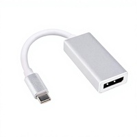 Câble adaptateur USB-C transfrontalier avec connecteurs mâle-femelle à âme en cuivre pour connexion ordinateur portable, moniteur, smartphone 4K