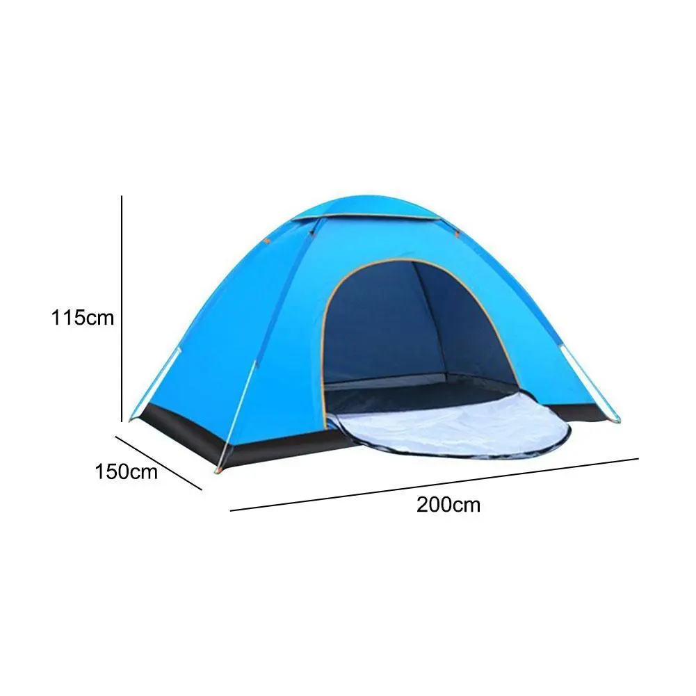 1 - 2 Person Outdoor Automatic Speed-open Beach Tent Double Deck Camping Tent Backpack Sun Shelter Open Up Tent For Hiking