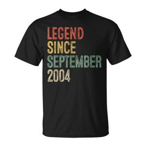T-shirt Legend Since September 2004 per regalo di compleanno per 21 anni - Product Image 1