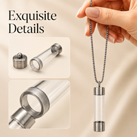 Pendentif Bouteille en Cristal d'Améthyste Naturelle, Diffuseur d'Huiles Essentielles pour Aromathérapie, Collier Flacon, Bijou de Guérison
