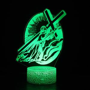 Low MOQ personalizzabile 3D lampada acrilica dimmerabile luce notturna a LED vendite calde Creative Idea regalo prezzo all'ingrosso - Product Image 4
