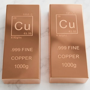 Lingote de Cobre Puro 999 para Inversión, Barra Cuadrada de 1000g, Grado No Aleado, Metal Cu - Product Image 5
