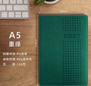 Agenda hebdomadaire et mensuel 2027, carnet en cuir PU, journal A5 relié, journal quotidien, papeterie de bureau - Product Image 6