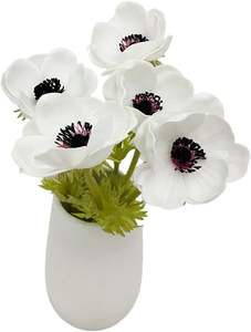 ดอกป๊อปปี้ประดิษฐ์ขนาด 65 ซม. ทำจากผ้าไหม 5 หัว พร้อมก้านดอกแบบฟล็อก ตกแต่งบ้าน ตกแต่งโต๊ะ ขนาดใหญ่ หลายสี - Product Image 4