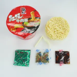 China trigo farinha oem ramen macarrão vendas quentes alimentos saudáveis popular halal 2 min macarrão instantâneo