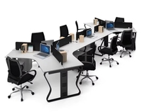 Bureau 4 places personnel acier jambes poste de travail cloison cabine bureau pc ordinateur table bureau Y forme