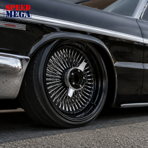 Jantes à rayons Speedmega Deep Dish Wire Rims Cross Lace 72 Multi Staggerd Spoke Wire Wheels pour Packard 14x6 14x7 - Product Image 5