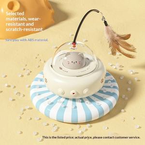 Automatische elektrische inductie kattenknuffel met veertjesstok en <span class=keywords><strong>plastic</strong></span> materiaal voor verlichting van verveling - Product Image 3
