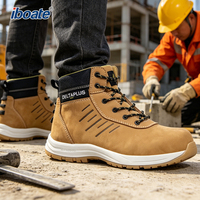 Bottes de Sécurité Hiver SRC Delta Plus Unisexe Anti-Statiques Anti-Glisse Résistantes aux Huiles avec Semelle Intérieure en Cuir de Vachette et Résistance à la Chaleur