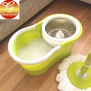 स्व-रिंगिंग स्पिन मॉप और बाल्टी प्रणाली-दोहरी टरबाइन 360 ° रोटेशन, 5l गंदे पानी पृथक्करण - Product Image 2