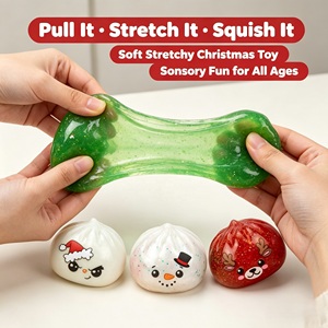 Christmas Reindeer <b>Glitter</b> Dumpling Squishy Soft Squeeze Fidget Toy Stress Relief Sensory Toy Gift for Kids and Adult - Product Image 6