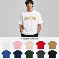 T-shirt surdimensionné 100 % coton 220 g/m² pour homme, impression par transfert thermique avec logo personnalisé, col rond, vente en gros, usine en Chine