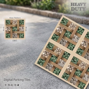 Carreaux de sol en porcelaine émaillée numérique sur mesure 400x400mm, carreaux de sol pour parking, revêtement de sol extérieur de qualité supérieure - Product Image 4
