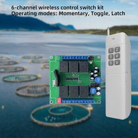 Interrupteur à distance haute puissance 6 canaux AC220V pour aérateurs aquacoles et applications agricoles avec portée de 2000 m