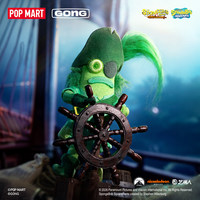 POP MART GONG Pendentif en peluche Poisson Fantôme Boîte Mystère Personnages de Bikini Bottom Mignonne Poupée Douce Porte-clés Cadeau de Collection Thème Anime