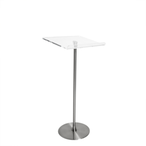 <span class=keywords><strong>Atril</strong></span> de resina acrílica plateada con varilla recta <span class=keywords><strong>Atril</strong></span> de vidrio de resina de acero Podio Parte central acrílica Estante de exhibición - Product Image 4