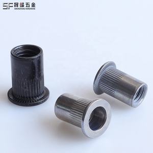 Yüksek Kaliteli Karbon Çelik Çinko-Nikel Alaşımlı Düz Başlı Tırtıllı Perçin Somunu 1/4 5/16 <span class=keywords><strong>3</strong></span>/8 UNC Endüstriyel Açık Uçlu Perçin Somunları - Product Image 6