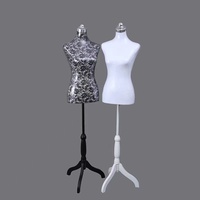 Demi-corps torse velours Mannequin femme factice ABS plastique bras modèles robe forme femmes mode Design Mannequins
