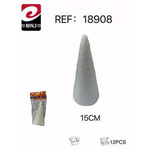 Cono de Polifoam de 15 cm (CONO POREX) para Tallar, Esculpir y Diseñar - Product Image 1