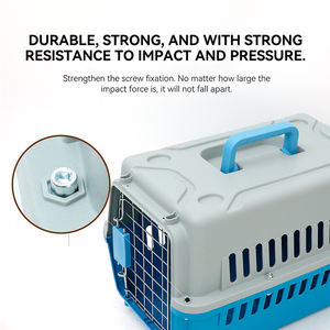 Toptan taşınabilir kedi köpek havayolu taşıyıcı kalınlaşmış malzeme güçlü yük taşıyan güvenli taşıma <span class=keywords><strong>Pet</strong></span> havayolu taşıyıcı ev hayvanı ürünü - Product Image 2