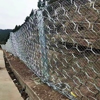 Barrière passive de protection de pente SNS de type RX, filet annulaire en câble d'acier galvanisé, soudé par découpe, 250-1000kJ, anti-chute de pierres