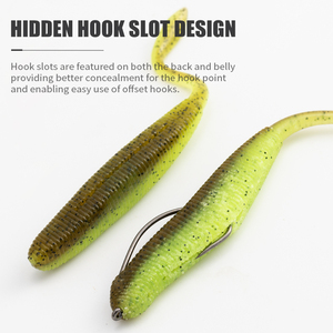 LUSHAZER 10/18 Pezzi Esche Morbide in Plastica 75mm 100mm Kit di Esche in PVC per <span class=keywords><strong>Pesca</strong></span> al Bass, Luccio, Persico in Acqua Dolce - Product Image 5