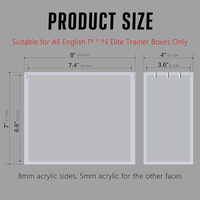Boîtier de protection en acrylique pour ETB, boîte d'affichage magnétique ultra-épaisse 8mm+5mm, étui rigide empilable pour Pokémon-ed Elite Trainer Boxes